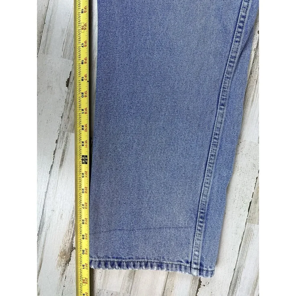 Vintage Bugle Boy Jeans Men 38x32 (37x31) Light Wash 90s Straight Leg USA Denim